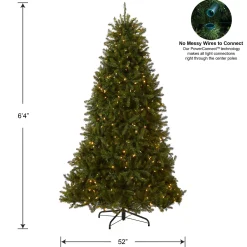 Outlet 6.5 ft. Pre-Lit Dunhill Fir with PowerConnect Dual Color LED Lights Full|Pre-Lit