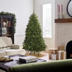 Outlet 6.5 ft. Pre-Lit Dunhill Fir with PowerConnect Dual Color LED Lights Full|Pre-Lit