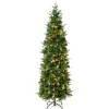 Outlet 6 ft. Pre-Lit Duxbury Feel Real Slim Tree with LED Lights Slim|Pre-Lit