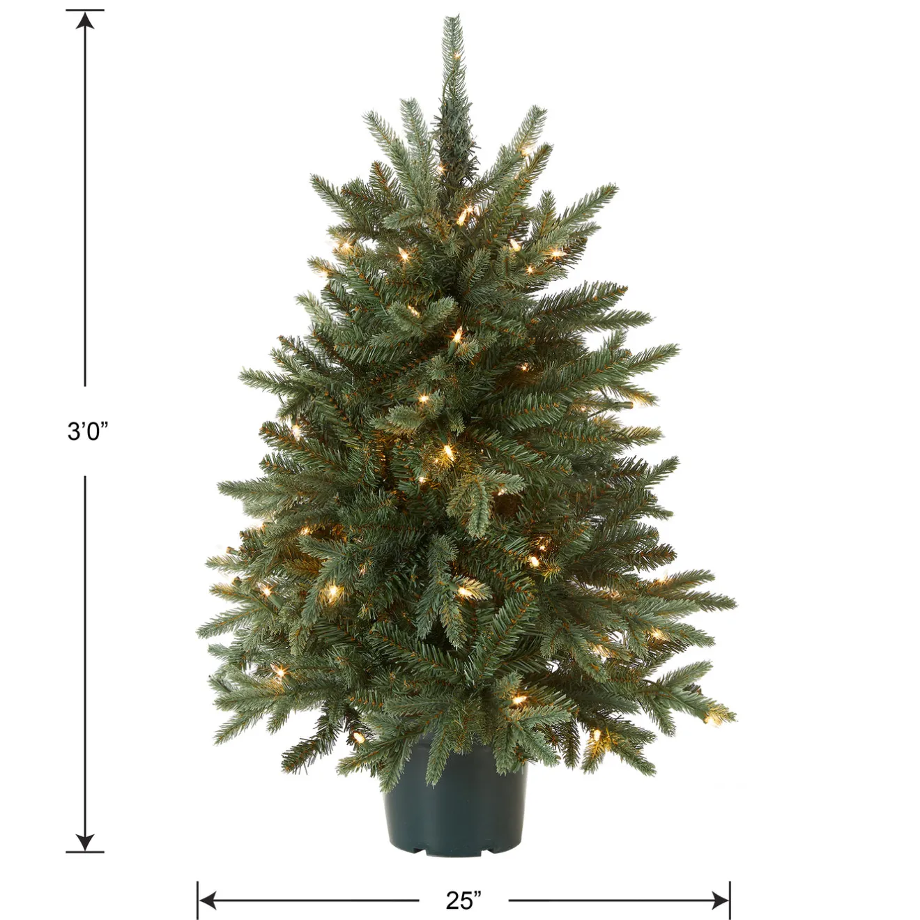 3 ft. Pre-Lit Everyday Collection Tree with Clear Lights Entrance|Pre-Lit