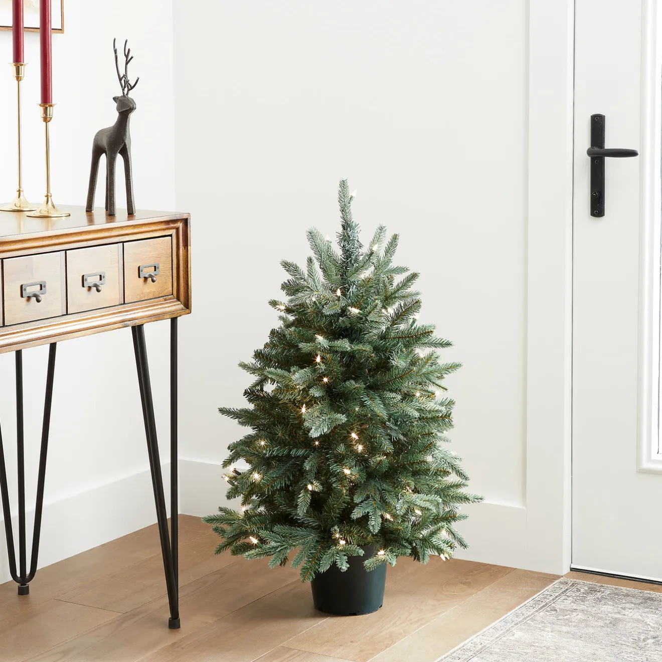 3 ft. Pre-Lit Everyday Collection Tree with Clear Lights Entrance|Pre-Lit