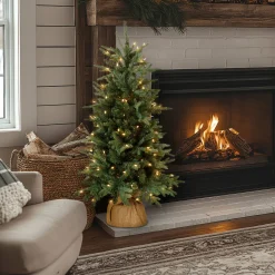 New 4 ft. Pre-Lit Everyday Collection Tree with Clear Lights Pre-Lit|Tabletop