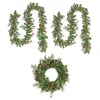 Hot 9 ft. Pre-Lit First Traditions Holly Berry Wreath and Garland Assortment 7-10 Feet Christmas Garlands|Pre-Lit Christmas Garlands