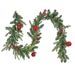 Outlet 6 ft. Pre-Lit First Traditions Scotch Creek Fir Garland Pre-Lit Christmas Garlands|3-6 Feet Christmas Garlands