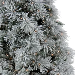 Online 7.5 ft. Pre-Lit Flocked Bavarian Pine Tree Pre-Lit|Full