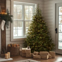 Hot 6.5 ft. Pre-Lit Fraser Grande Tree with Dual Color LED Lights Full|Pre-Lit