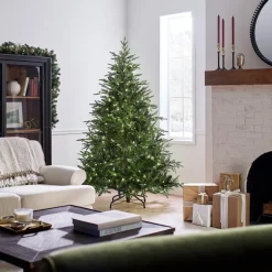 Hot 6.5 ft. Pre-Lit Fraser Grande Tree with Dual Color LED Lights Full|Pre-Lit