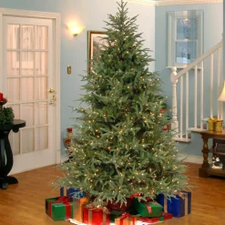 Clearance 7.5 ft. Pre-Lit Fraser Grande Tree with Clear Lights Full|Pre-Lit