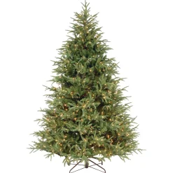 Clearance 7.5 ft. Pre-Lit Fraser Grande Tree with Clear Lights Full|Pre-Lit