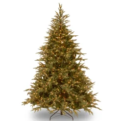 9 ft. Pre-Lit Fraser Grande Tree with Dual Color LED Lights Full|Pre-Lit