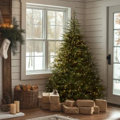 Clearance 6 ft. Pre-Lit Fraser Grande with Dual Color LED Lights Full|Pre-Lit