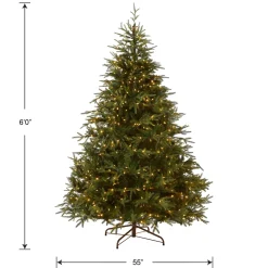 Clearance 6 ft. Pre-Lit Fraser Grande with Dual Color LED Lights Full|Pre-Lit
