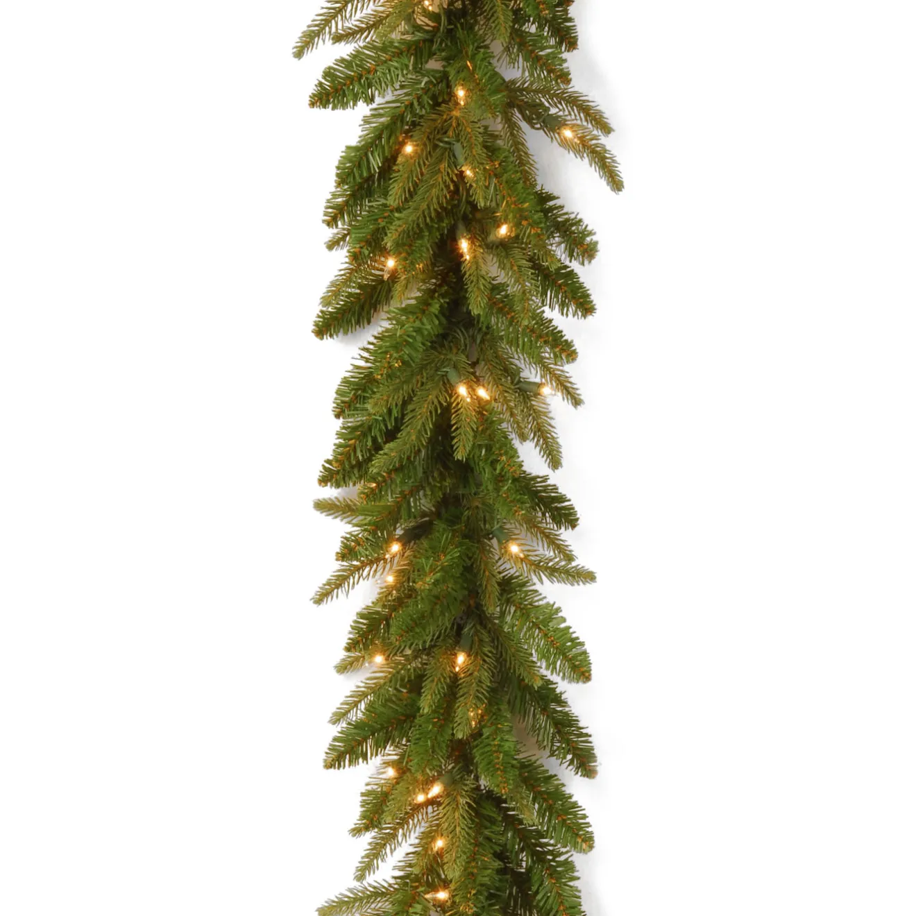 New 9 ft. Pre-Lit Fraser Grande Garland with Clear Lights Pre-Lit Christmas Garlands|7-10 Feet Christmas Garlands