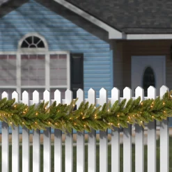 New 9 ft. Pre-Lit Fraser Grande Garland with Clear Lights Pre-Lit Christmas Garlands|7-10 Feet Christmas Garlands