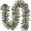 Outlet 9 ft. Pre-Lit Frosted Arctic Spruce Garland with Clear Lights Pre-Lit Christmas Garlands|7-10 Feet Christmas Garlands