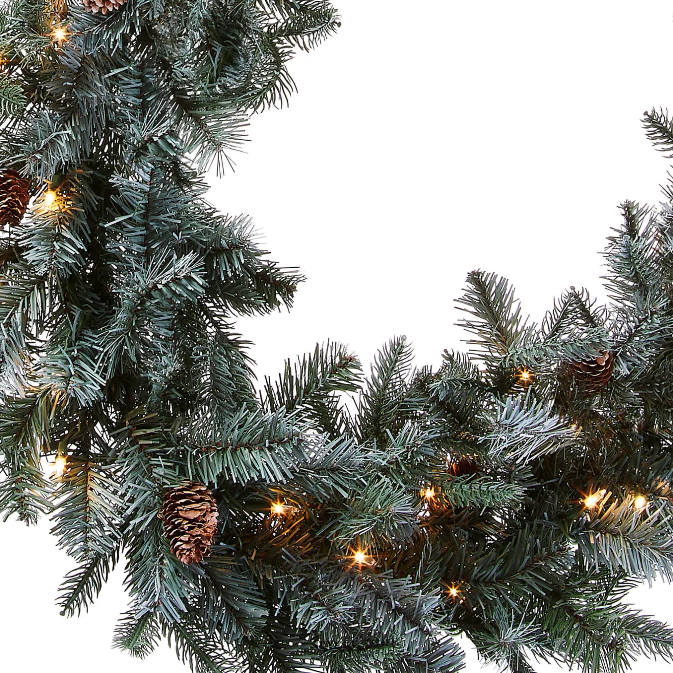 Outlet 9 ft. Pre-Lit Frosted Arctic Spruce Garland with Clear Lights Pre-Lit Christmas Garlands|7-10 Feet Christmas Garlands
