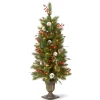 Online 4 ft. Pre-Lit Frosted Pine Berry Tree with Clear Lights Slim|Pre-Lit
