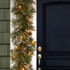 Best 6 ft. Pre-Lit Glittery Bristle Pine Garland with LED Lights Pre-Lit Christmas Garlands|3-6 Feet Christmas Garlands