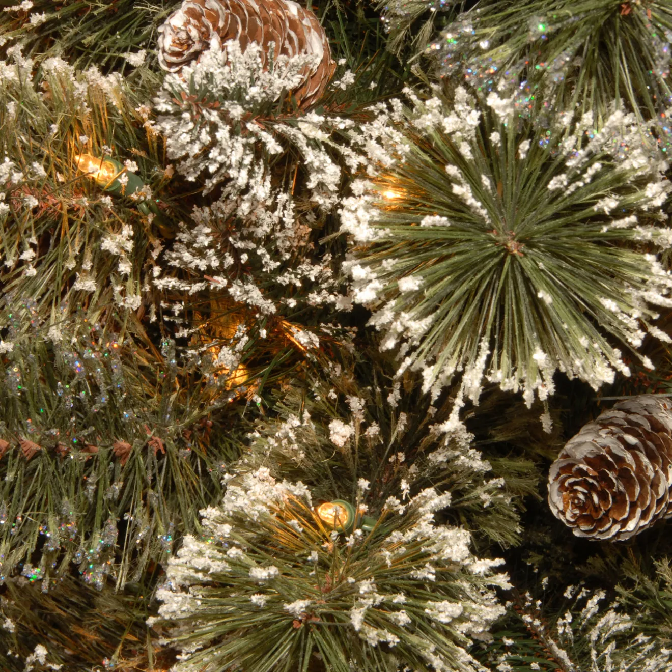 Clearance 3 ft. Pre-Lit Glittery Bristle Tree with LED Lights Tabletop|Pre-Lit