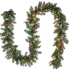New 9 ft. Pre-Lit Glittery Mountain Spruce Garland with Clear Lights Pre-Lit Christmas Garlands|7-10 Feet Christmas Garlands