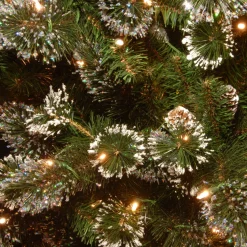 Best 9 ft. Pre-Lit Glittery Pine Garland with Clear Lights Pre-Lit Christmas Garlands|7-10 Feet Christmas Garlands