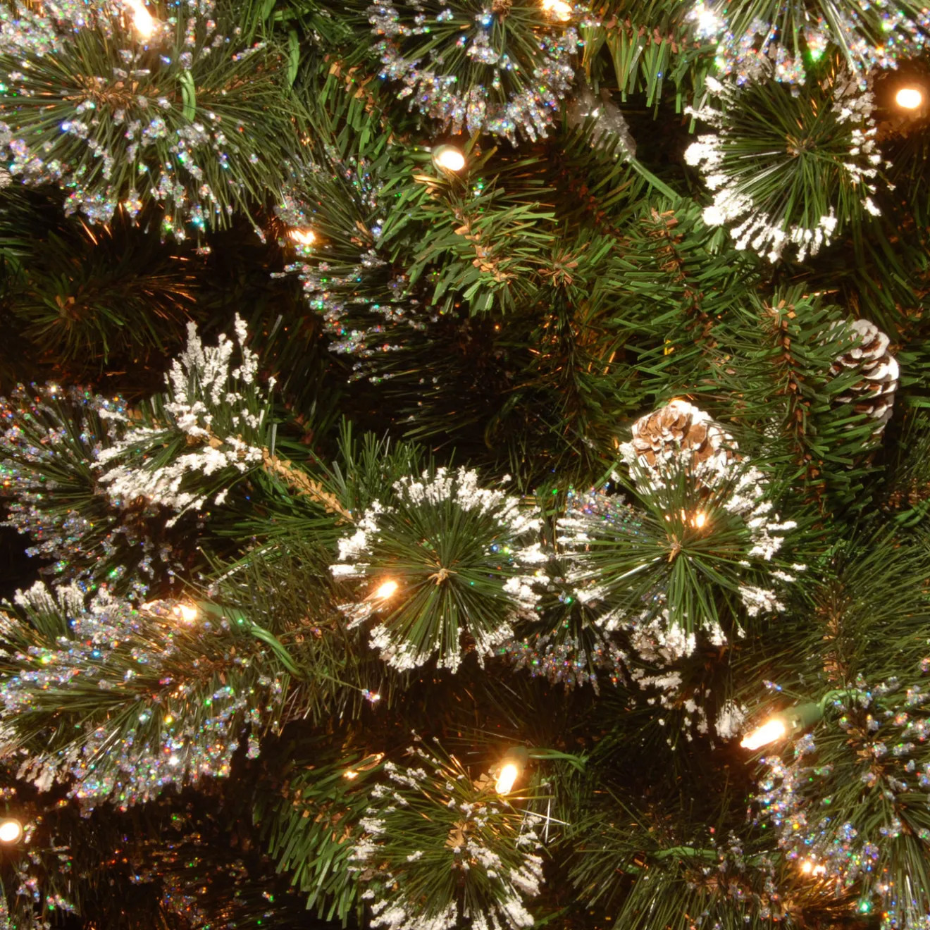 Best 9 ft. Pre-Lit Glittery Pine Garland with Clear Lights Pre-Lit Christmas Garlands|7-10 Feet Christmas Garlands