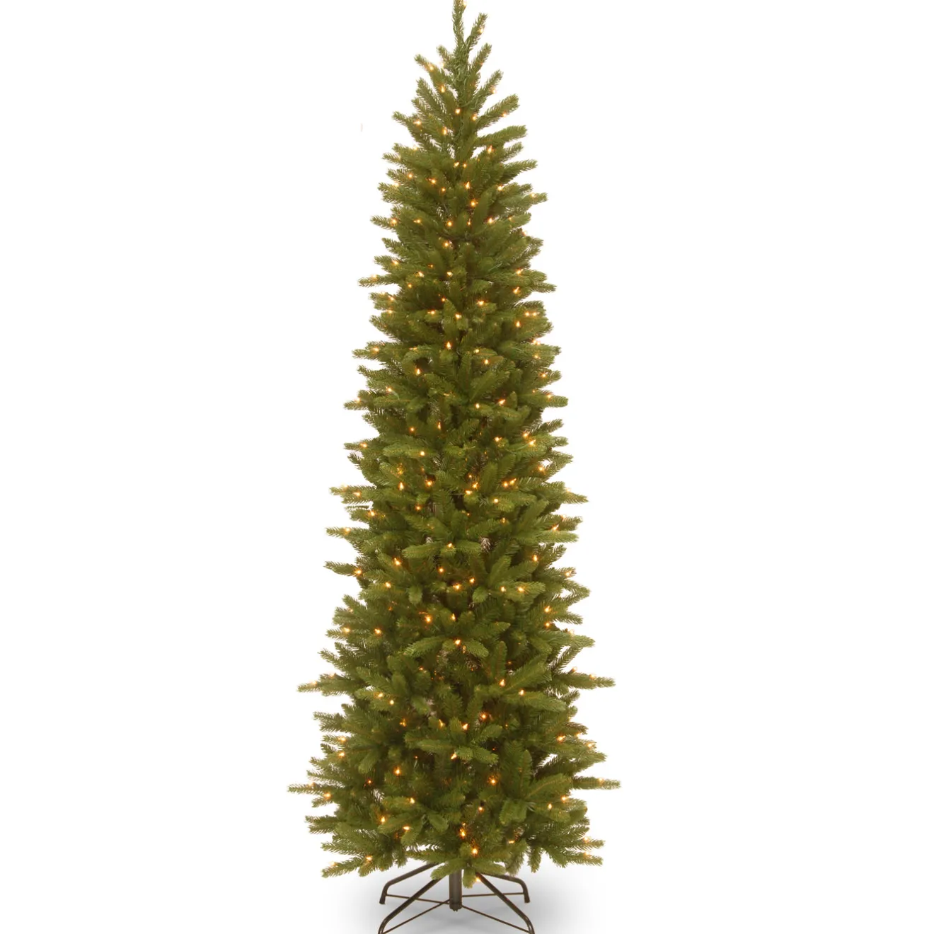 Outlet 6.5 ft. Pre-Lit Grande Fir Pencil Slim Tree with Clear Lights Pencil Slim|Pre-Lit
