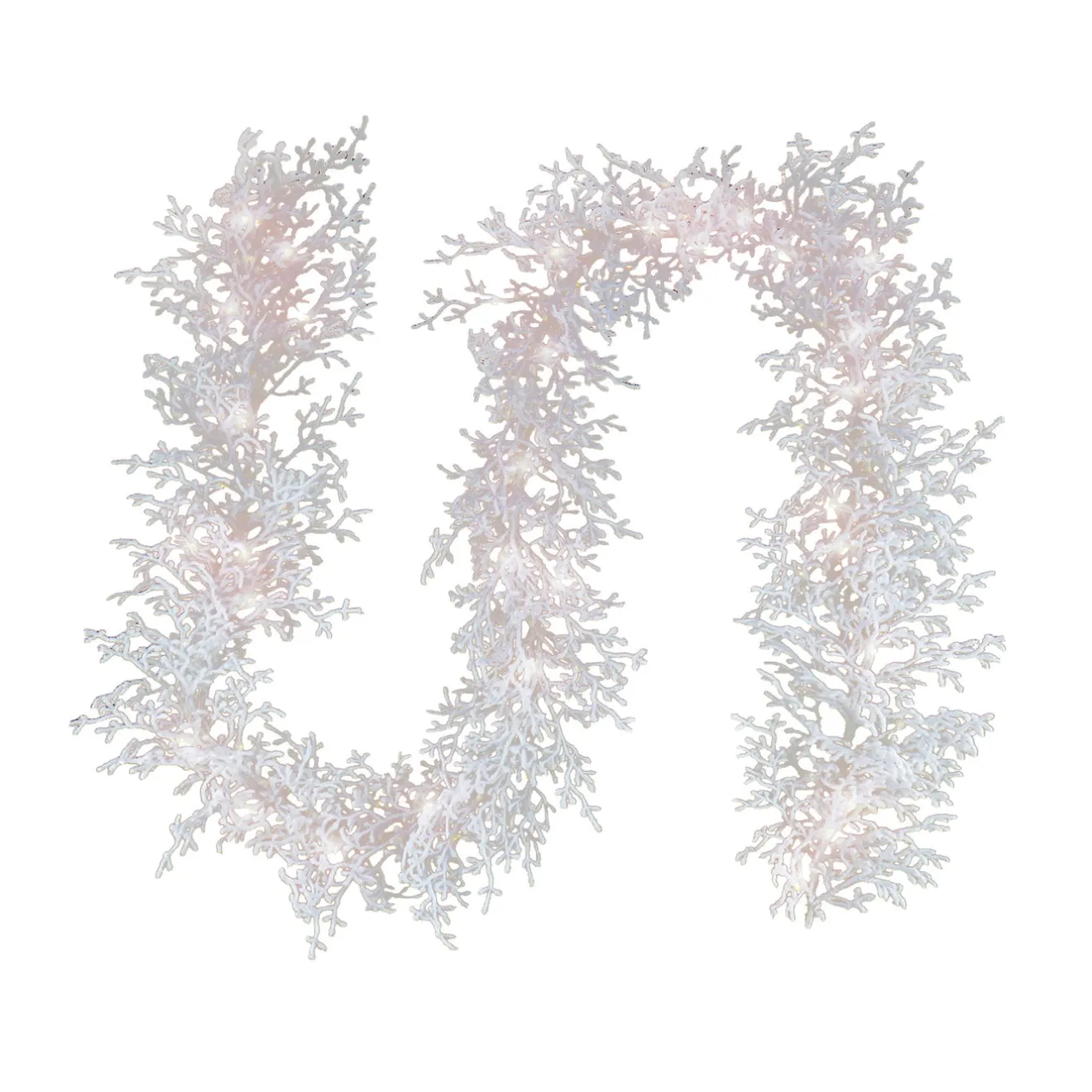 Sale 6 ft. Pre-Lit HGTV Home Collection Christmas by the Sea Coral Garland Pre-Lit Christmas Garlands|3-6 Feet Christmas Garlands