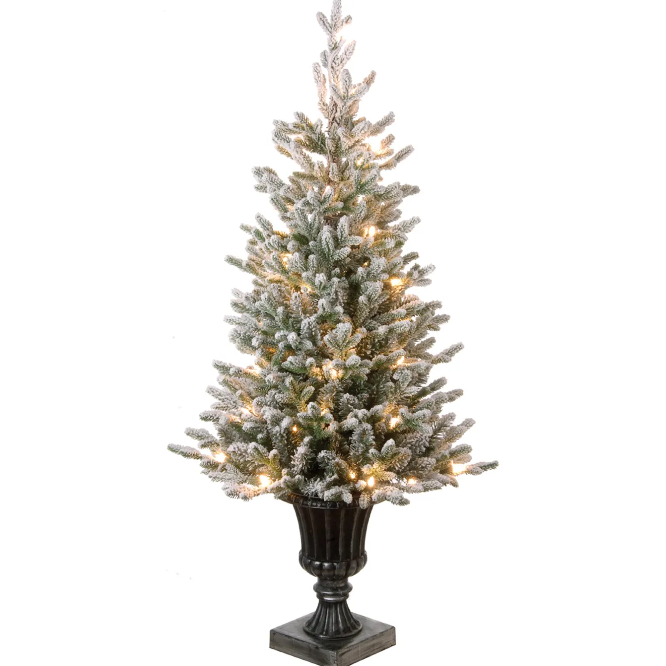 Discount 4 ft. Pre-Lit Iceland Fir Tree with Clear Lights Entrance|Pre-Lit