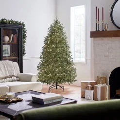 Outlet 6.5 ft. Pre-Lit Jersey Fraser Fir Medium Tree with Clear Lights Medium|Pre-Lit