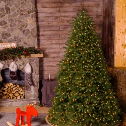 Best 10 ft. Pre-Lit Jersey Fraser Fir Medium Tree with Dual Color LED Lights Full|Pre-Lit