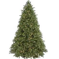 New 7.5 ft. Pre-Lit Jersey Fraser Fir Tree with Clear Lights Full|Pre-Lit