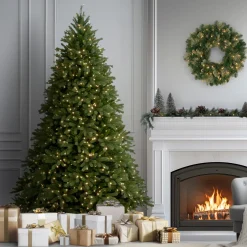 New 7.5 ft. Pre-Lit Jersey Fraser Fir Tree with Clear Lights Full|Pre-Lit