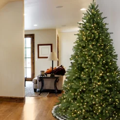 New 7.5 ft. Pre-Lit Jersey Fraser Fir Tree with Clear Lights Full|Pre-Lit