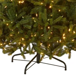 Discount 6.5 ft. Pre-Lit Jersey Fraser Fir Medium Tree with Dual Color LED Lights Medium|Pre-Lit