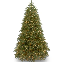 New 7.5 ft. Pre-Lit Jersey Fraser Fir Medium Tree with Dual Color LED Lights Medium|Pre-Lit