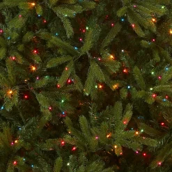 Outlet 7.5 ft. Pre-Lit Jersey Fraser Fir Tree with Multicolor Lights Full|Pre-Lit