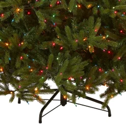 Outlet 7.5 ft. Pre-Lit Jersey Fraser Fir Tree with Multicolor Lights Full|Pre-Lit