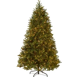 7.5 ft. Pre-Lit Jersey Fraser Fir Medium Tree with Clear Lights 7 To 7.5 Feet|Medium