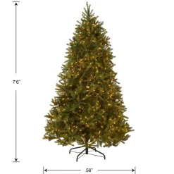 7.5 ft. Pre-Lit Jersey Fraser Fir Medium Tree with Clear Lights 7 To 7.5 Feet|Medium