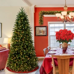 Outlet 7.5 ft. Pre-Lit Jersey Fraser Fir Slim Tree with Clear Lights Slim|Pre-Lit