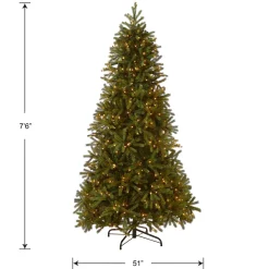 Outlet 7.5 ft. Pre-Lit Jersey Fraser Fir Slim Tree with Clear Lights Slim|Pre-Lit