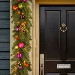 6 ft. Pre-Lit Kaleidoscope Garland with Warm White LED Lights Pre-Lit Christmas Garlands|3-6 Feet Christmas Garlands