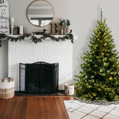 Clearance 6 ft. Pre-Lit Kincaid Spruce Tree with Clear Lights Full|Pre-Lit
