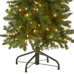 Hot 4.5 ft. Pre-Lit Kingswood Fir Pencil Tree with Clear Lights Pencil Slim|Pre-Lit