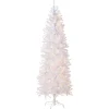 7 ft. Pre-Lit Kingswood Fir White Pencil Tree with Clear Lights Pencil Slim|Pre-Lit