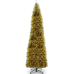 Outlet 14 ft. Pre-Lit Kingswood Fir Pencil Tree with Clear Lights Pencil Slim|12 Feet And Taller