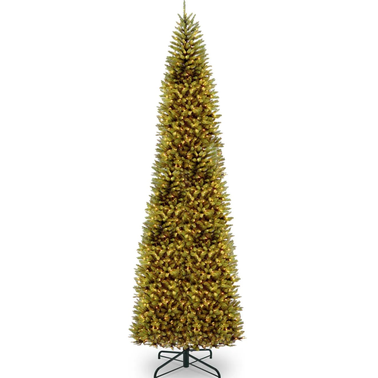 Outlet 14 ft. Pre-Lit Kingswood Fir Pencil Tree with Clear Lights Pencil Slim|12 Feet And Taller
