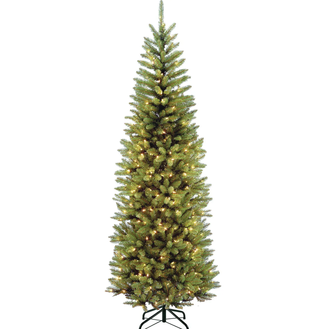 Outlet 7.5 ft. Pre-Lit Kingswood Fir Pencil Tree with Clear Lights Pencil Slim|Pre-Lit