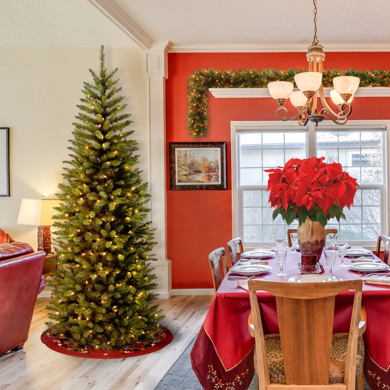 Best 6.5 ft. Pre-Lit Kingswood Fir Pencil Tree with Clear Lights Pre-Lit|6 To 6.5 Feet